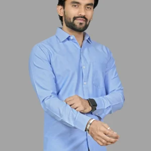 Dopri Men Regular Fit Solid Spread Collar Formal Shirt